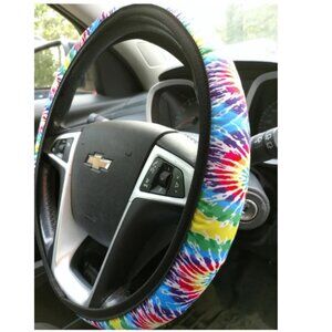 Tie Dye Colorful Print Neoprene Steering Wheel Cover